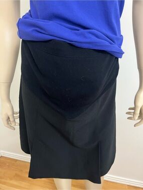 Motherhood Black Maternity A-Line Skirt with Support Panel